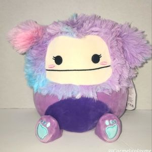 WON IN LIVE CLAW MACHINE 🕹 EDEN 🐾 Purple Tie Dye Bigfoot Squishmallow ☆NWT ☆